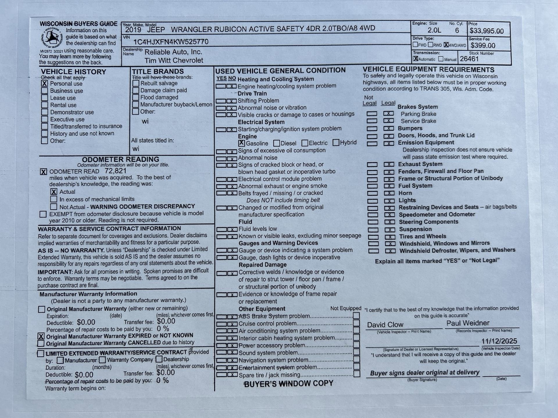 2019 Jeep Wrangler Unlimited Rubicon 4x4