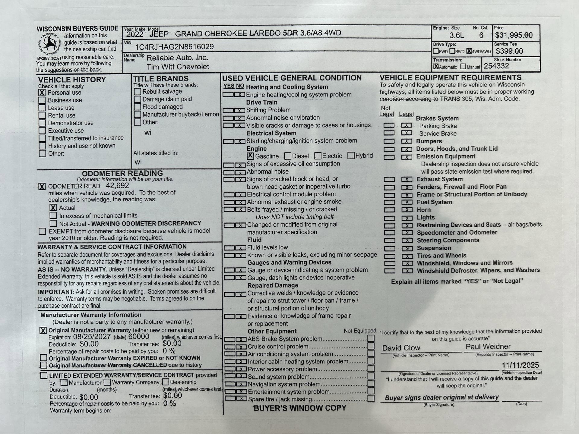 2022 Jeep Grand Cherokee Altitude 4x4