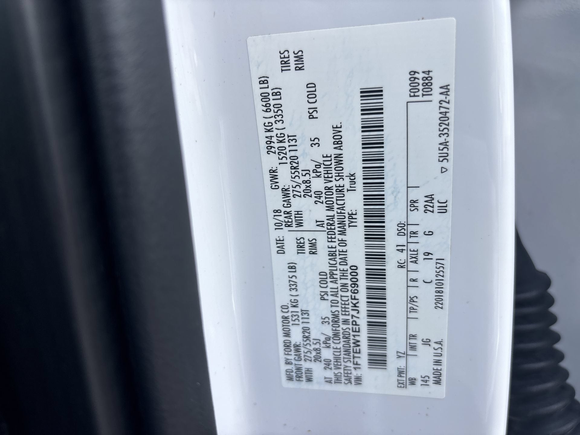 2018 Ford F-150 XL