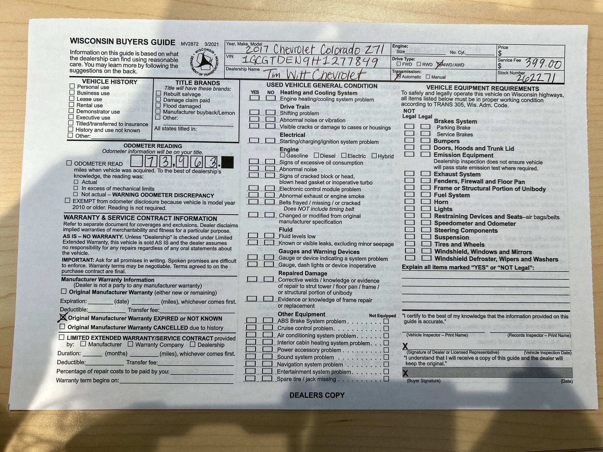 2017 Chevrolet Colorado 4WD Z71