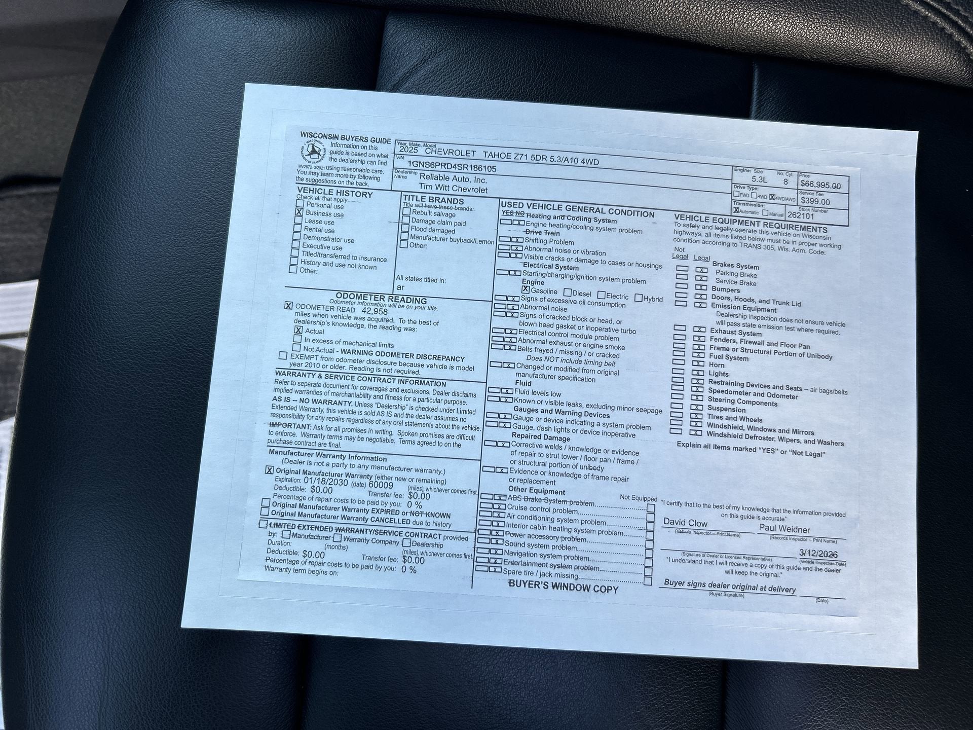 2025 Chevrolet Tahoe Z71