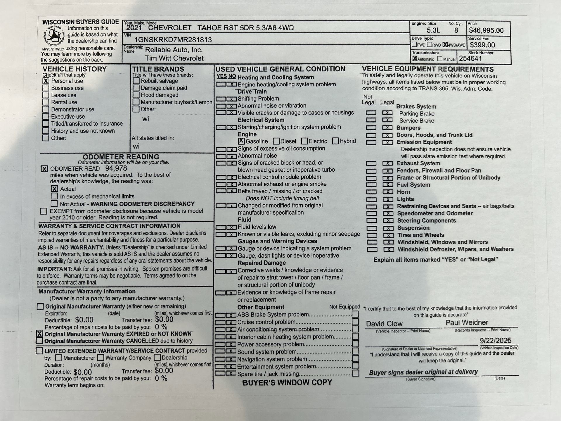 2021 Chevrolet Tahoe RST