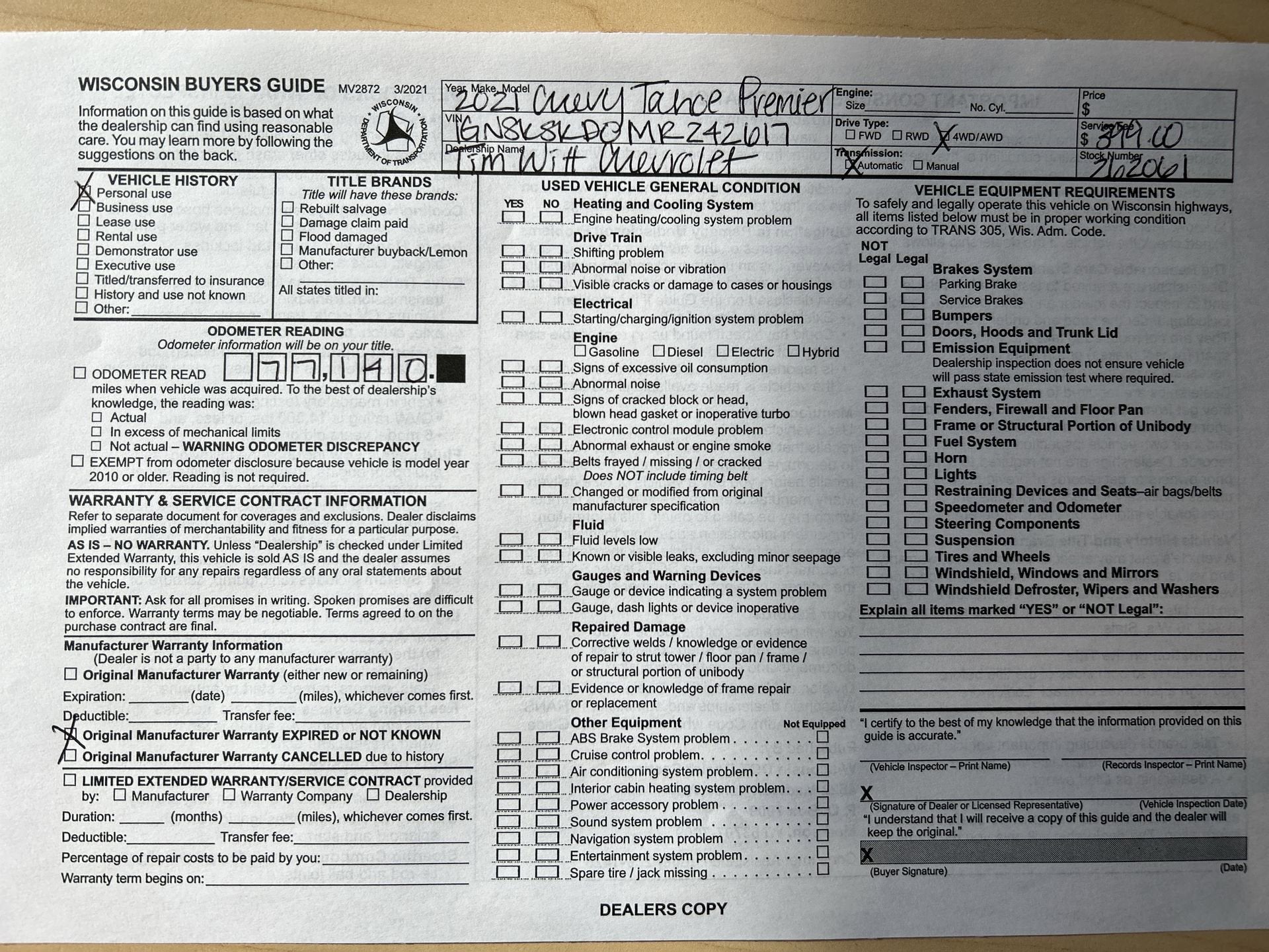 2021 Chevrolet Tahoe Premier