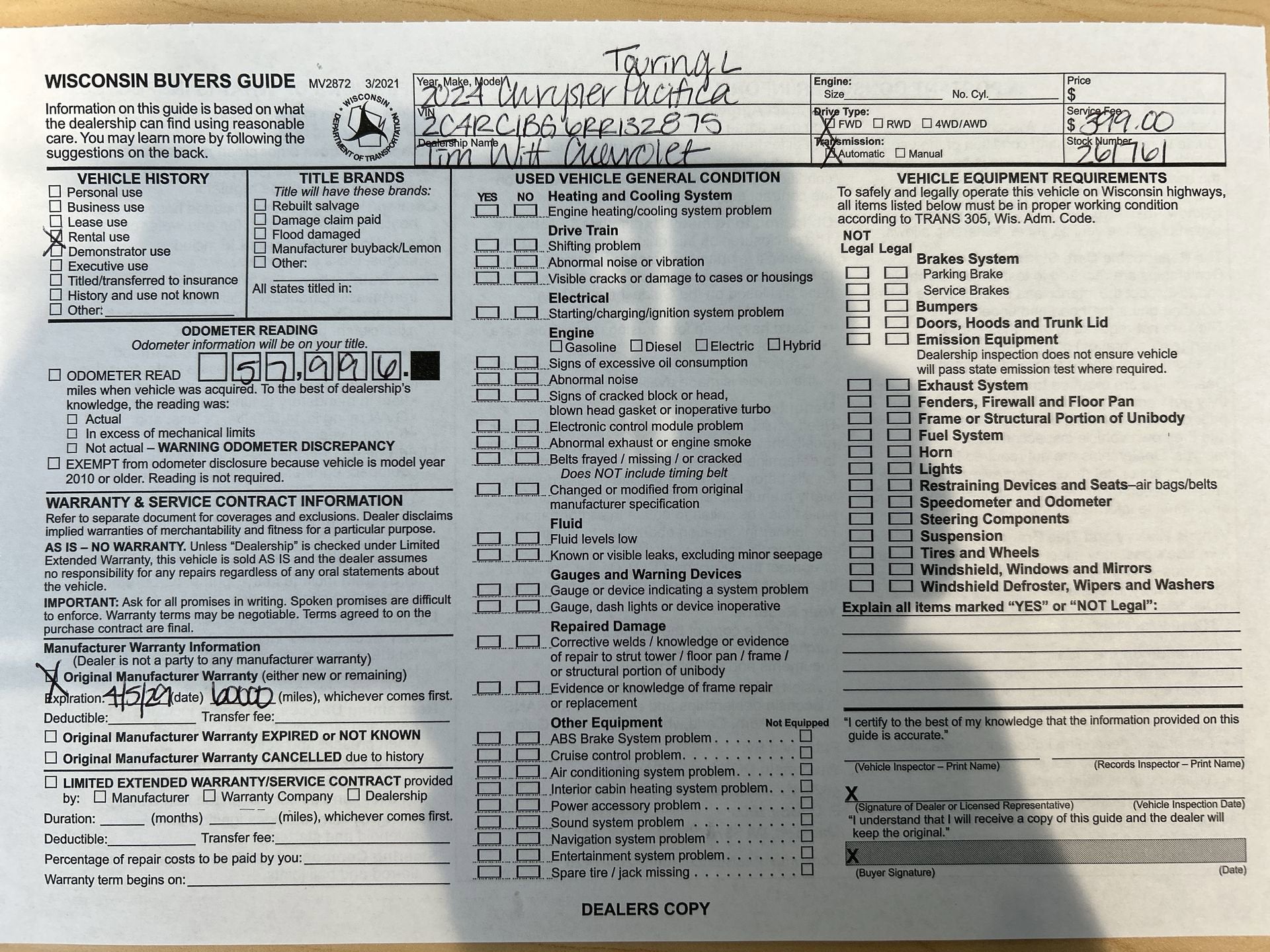 2024 Chrysler Pacifica Touring L