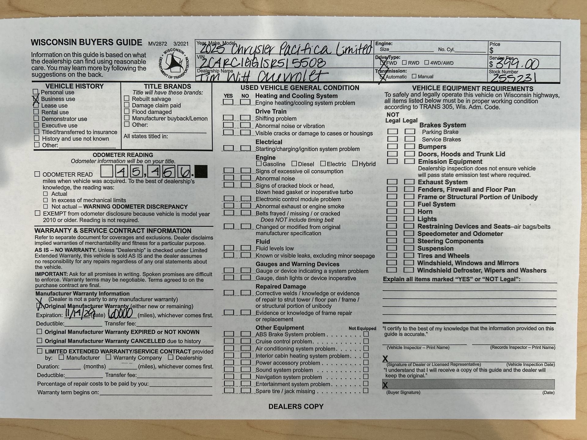2025 Chrysler Pacifica Limited
