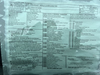 2017 Chevrolet Impala LS