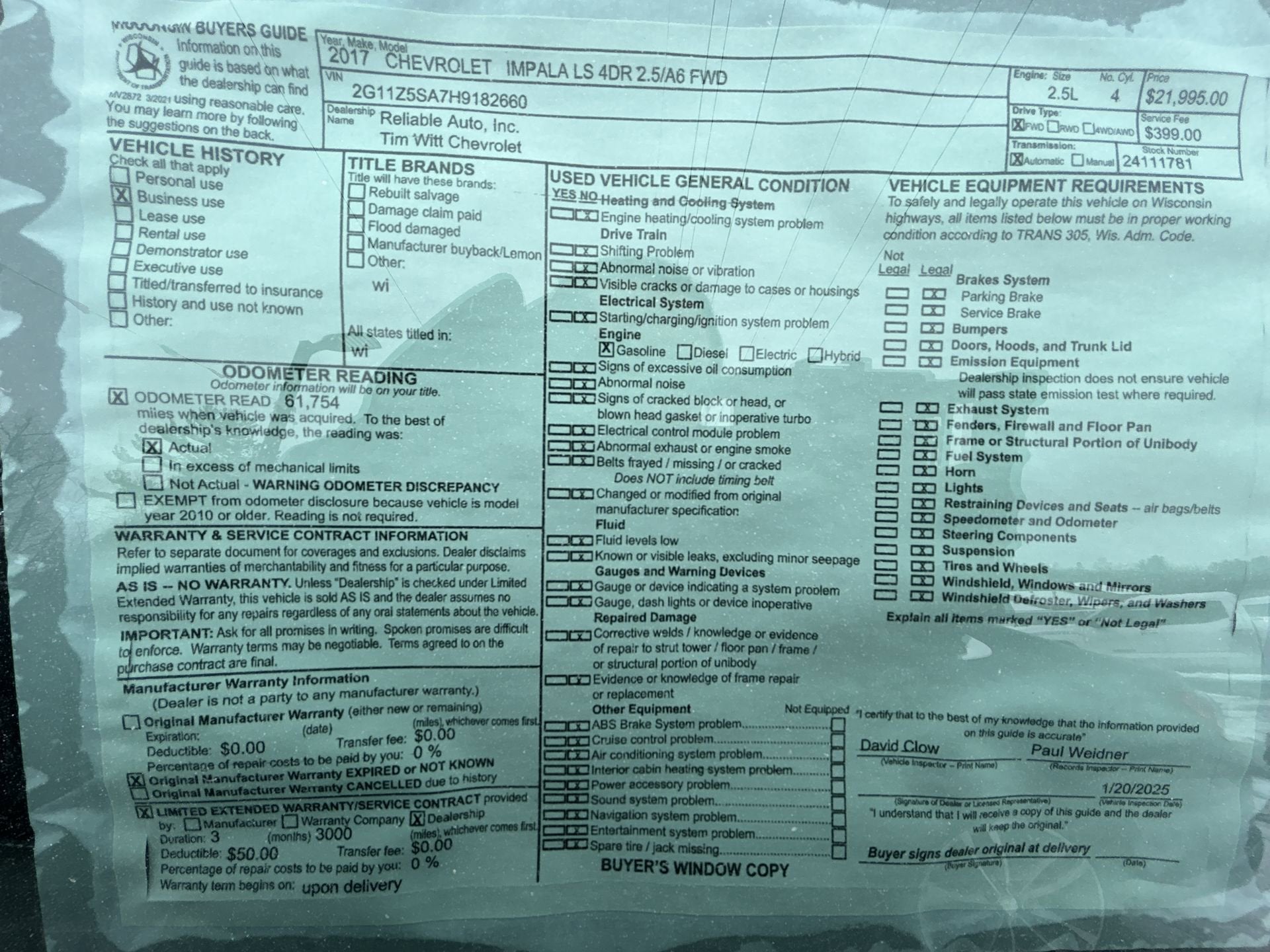 2017 Chevrolet Impala LS