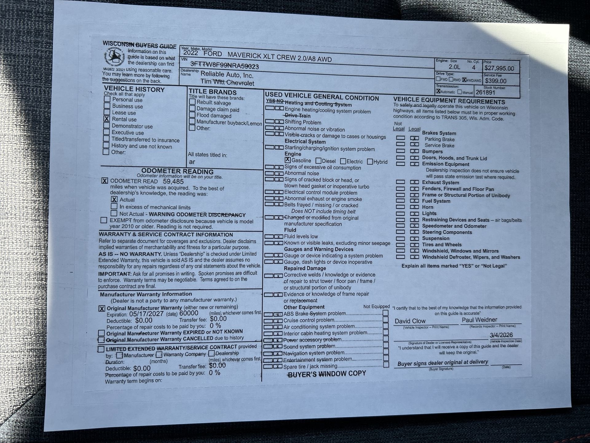 2022 Ford Maverick XLT