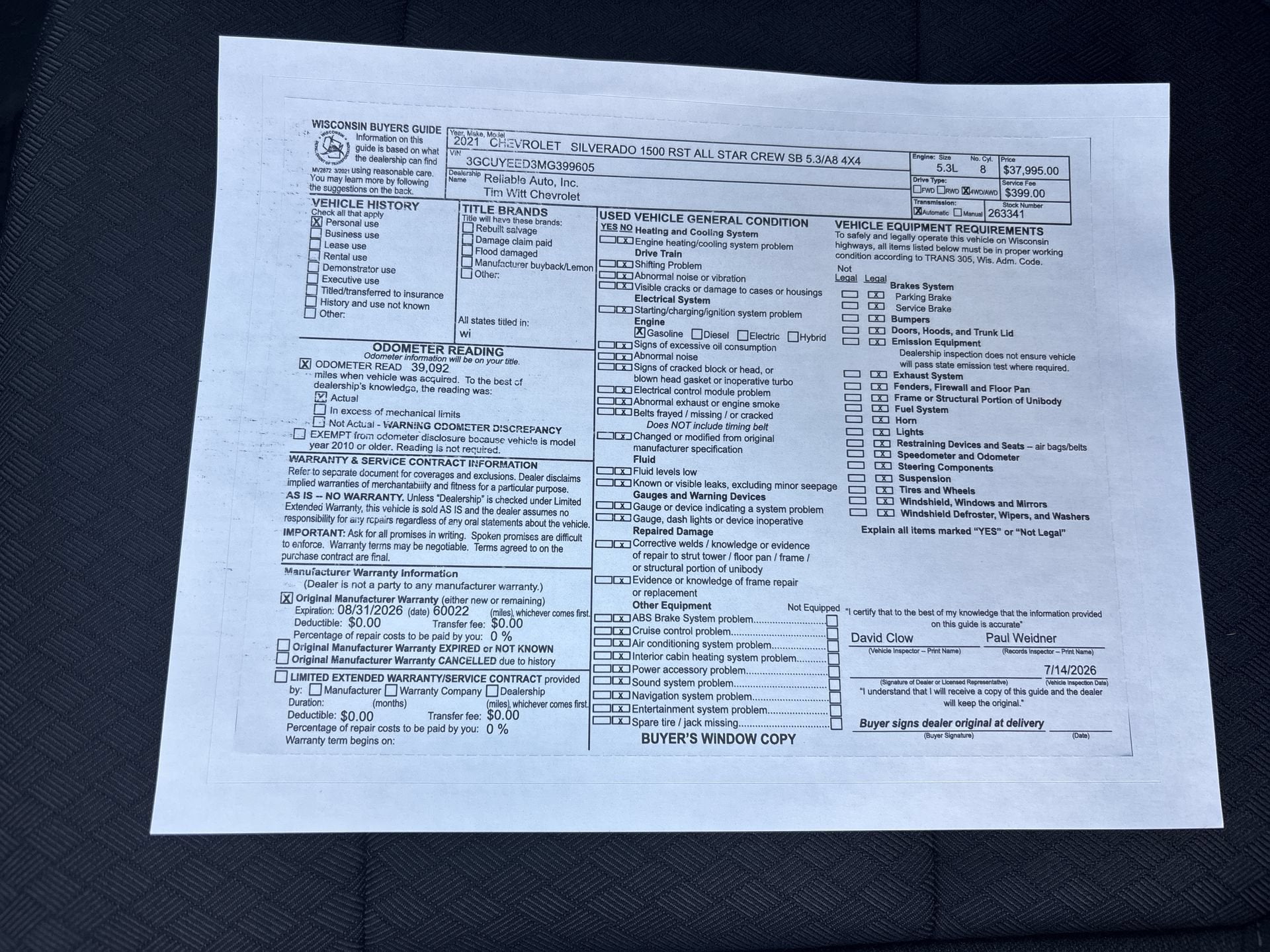 2021 Chevrolet Silverado 1500 RST