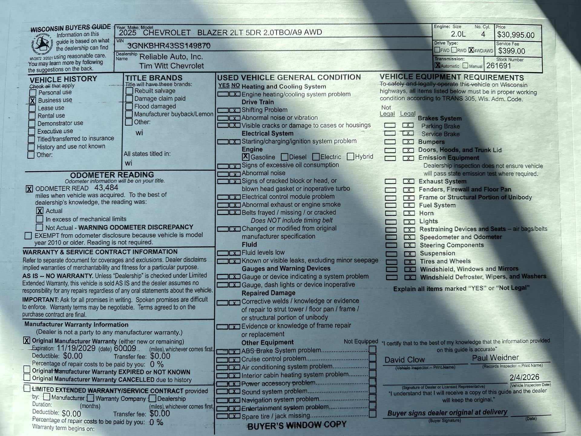 2025 Chevrolet Blazer 2LT