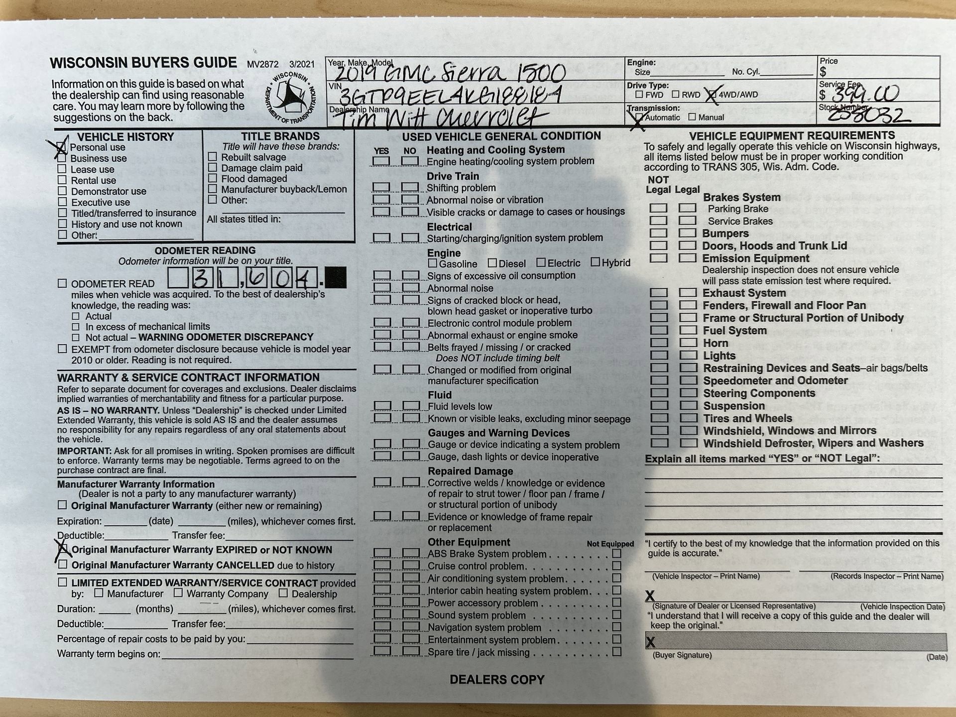 2019 GMC Sierra 1500 AT4