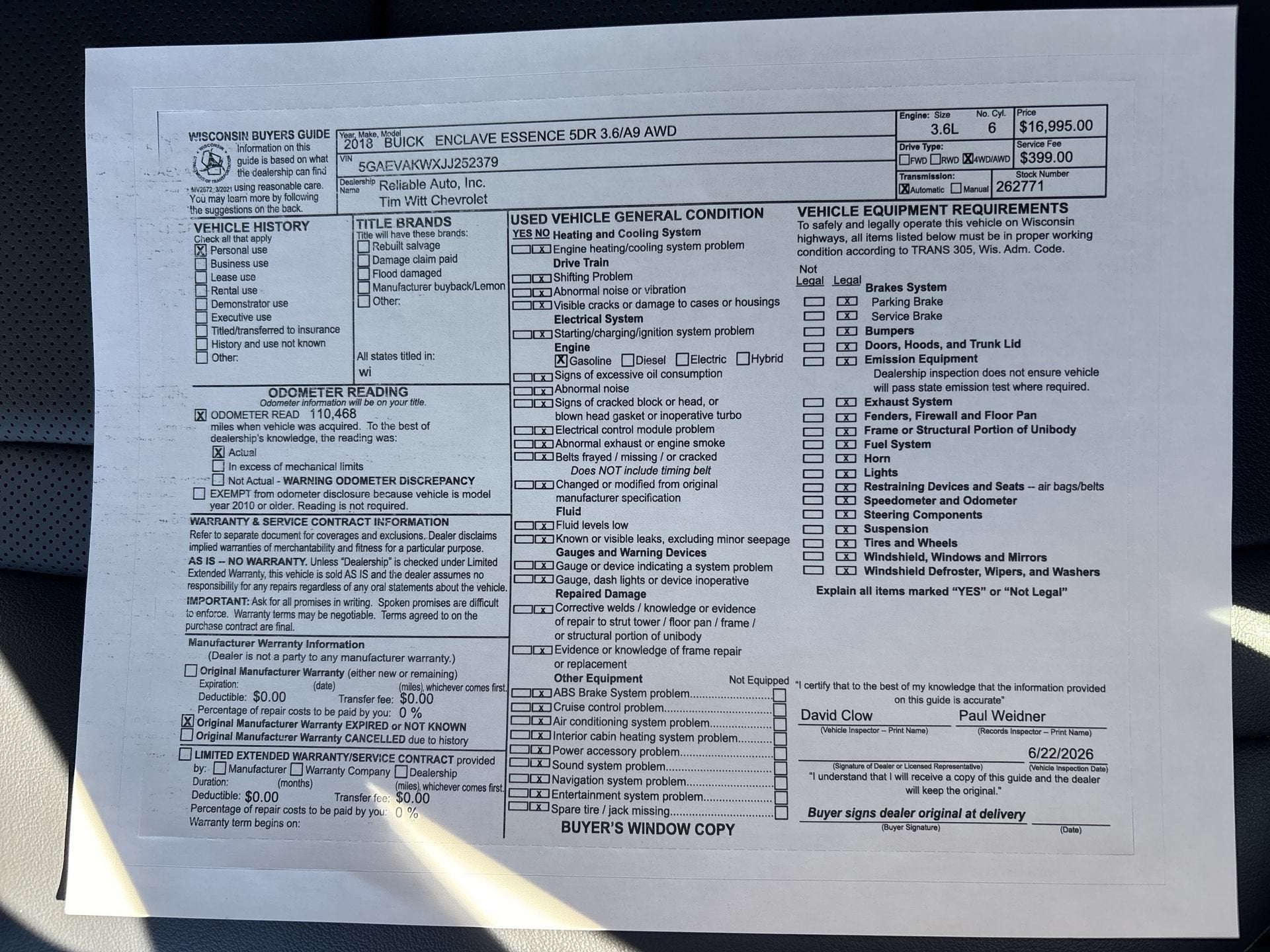 2018 Buick Enclave Essence