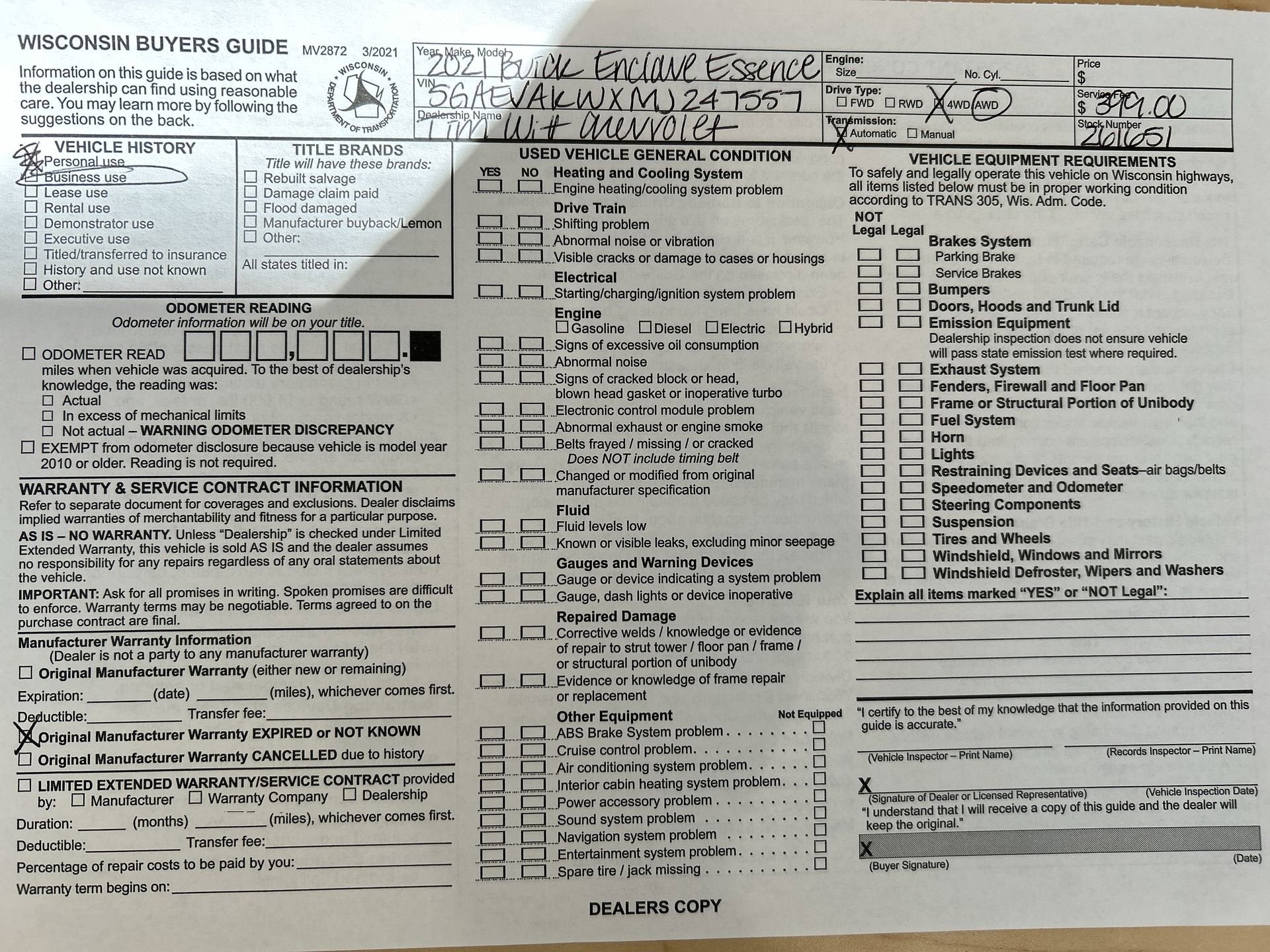 2021 Buick Enclave Essence